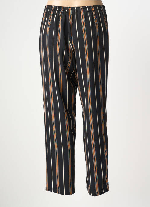 Pantalon drept talie elastică mărime normală negru TELMAIL femme
