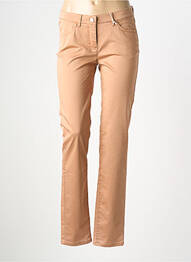 Pantalon slim țesătură poplin mărime normală maro TONI femme
