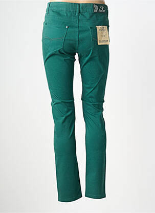 Pantalon slim țesătură poplin mărime normală verde KY CREATION femeie