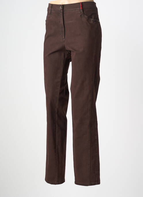 Pantalon drept elasticitate mărime normală maro TONI femme