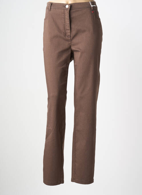 Pantalon drept elasticitate mărime normală maro TONI femme