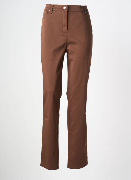 Pantalon drept elasticitate mărime normală maro TONI femme