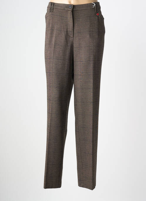 Pantalon drept elasticitate mărime normală maro TONI femme
