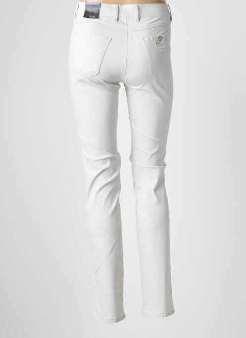 Pantalon slim țesătură poplin mărime normală gri TONI femme