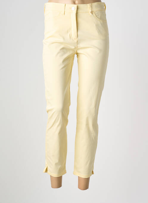 Pantalon 7/8 elasticitate mărime normală galben TONI femme