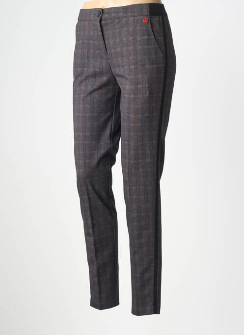 Pantalon slim talie elastică mărime normală gri TONI femme