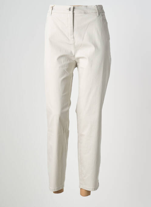 Pantalon 7/8 elasticitate mărime normală bej TONI femme