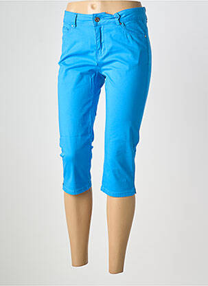 Pantalon trei sferturi buzunare albastru C'EST BEAU LA VIE femeie