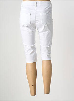 Pantalon trei sferturi buzunare alb C'EST BEAU LA VIE femeie