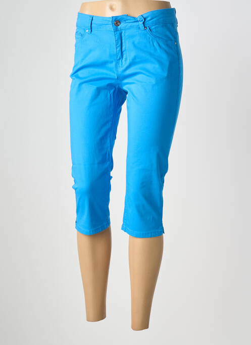 Pantalon trei sferturi buzunare albastru C'EST BEAU LA VIE femme