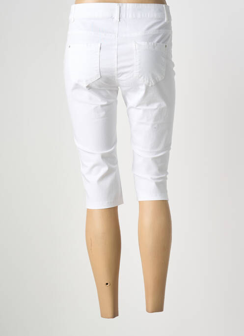 Pantalon trei sferturi buzunare alb C'EST BEAU LA VIE femme