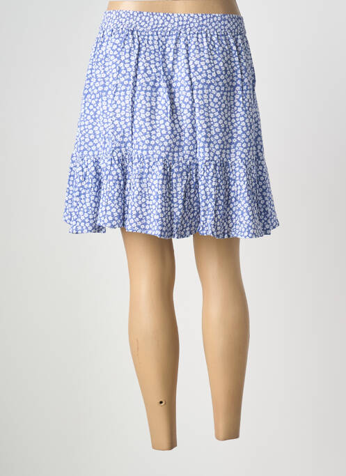 Fustă scurtă croială evazată albastru C'EST BEAU LA VIE femme