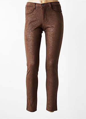 Pantalon slim elasticitate mărime normală maro WALTRON femeie