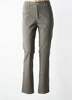 Pantalon drept elasticitate mărime normală verde WALTRON femeie