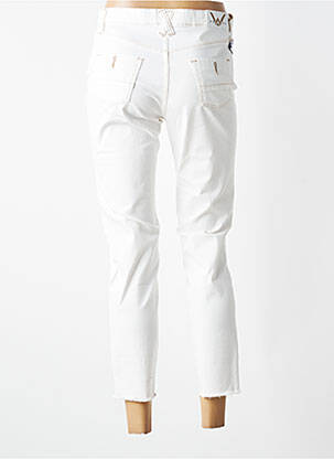 Pantalon 7/8 elasticitate mărime normală alb WALTRON femeie