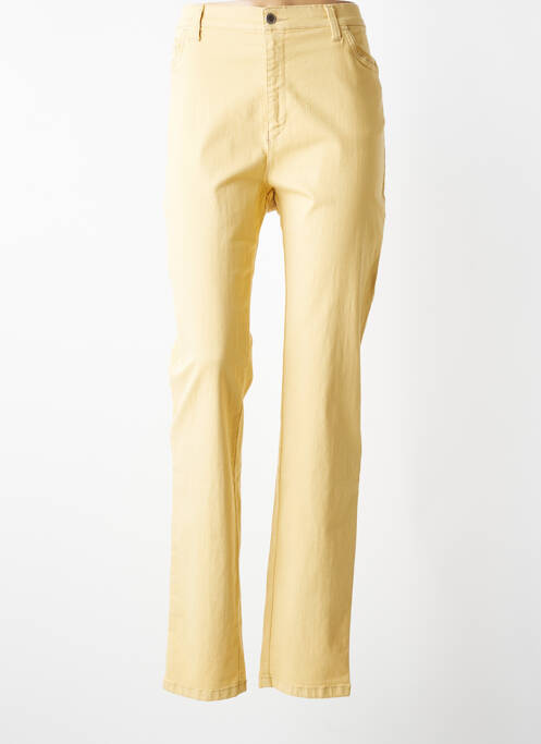 Pantalon drept elasticitate mărime normală galben WALTRON femme
