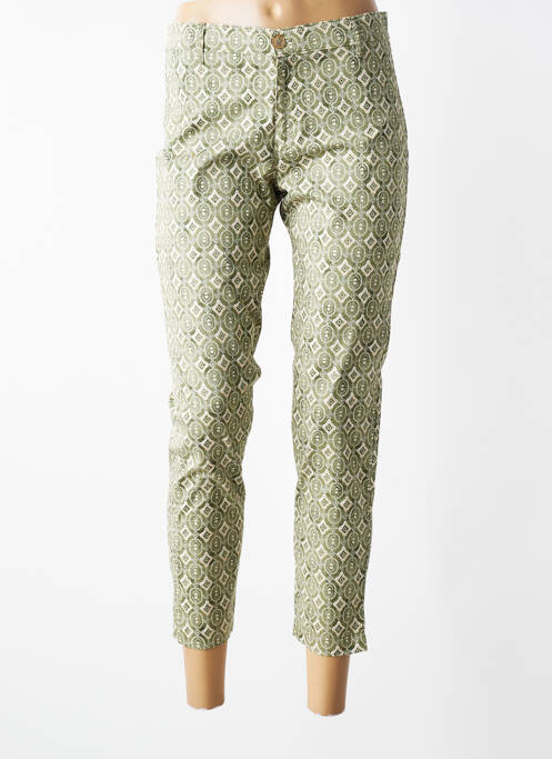 Pantalon 7/8 elasticitate mărime normală verde WALTRON femme