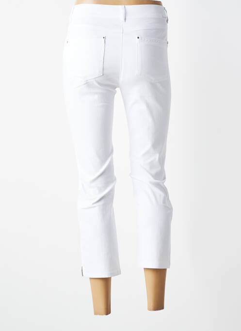 Pantalon trei sferturi elasticitate mărime normală alb DIANE LAURY femme