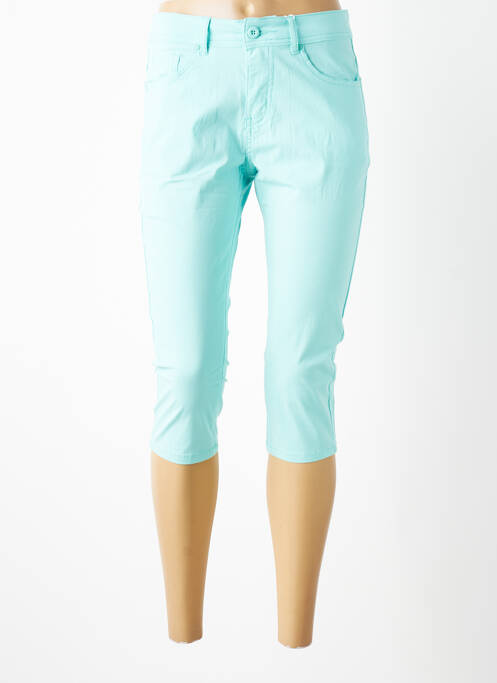 Pantalon trei sferturi elasticitate mărime normală albastru PLURIELLES femme