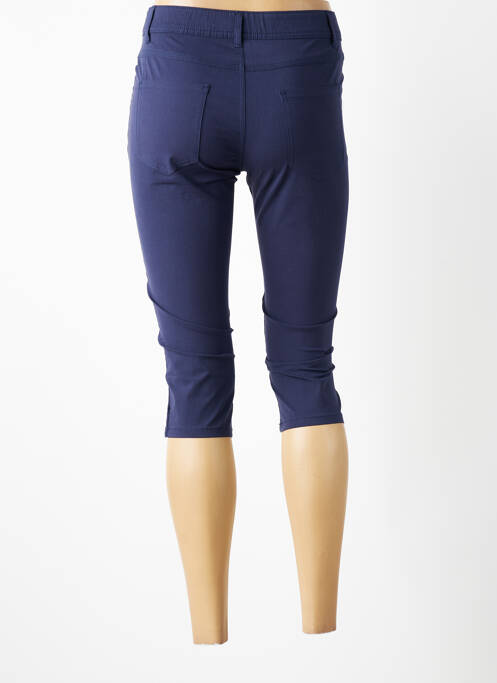 Pantalon trei sferturi elasticitate mărime normală albastru închis PLURIELLES femme