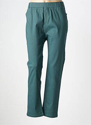 Pantalon slim talie elastică mărime normală verde PLURIELLES femeie