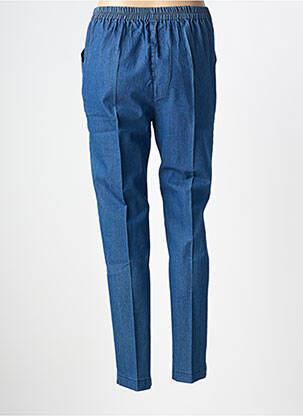 Pantalon slim talie elastică mărime normală albastru PLURIELLES femeie