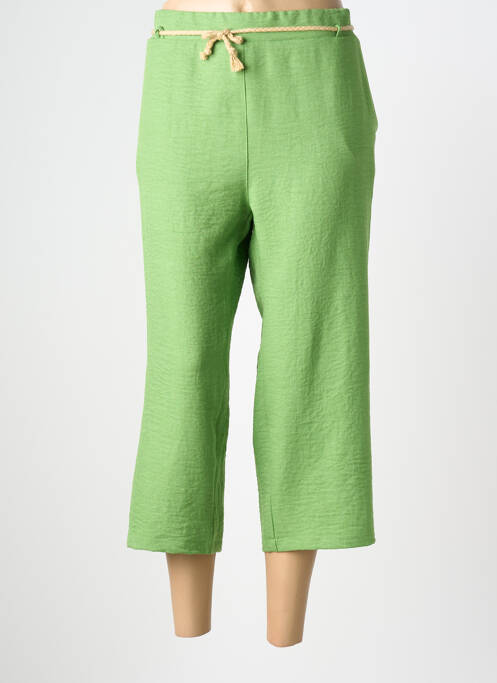 Pantalon trei sferturi croială dreaptă mărime normală verde LOURDES CASTILLO femme