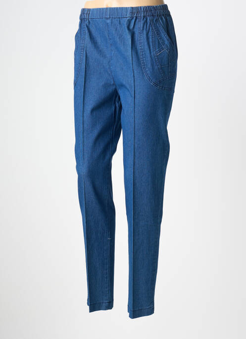 Pantalon slim talie elastică mărime normală albastru PLURIELLES femme