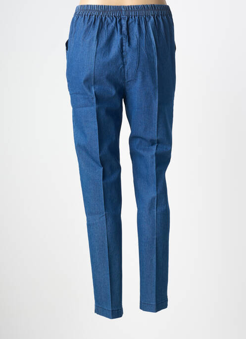 Pantalon slim talie elastică mărime normală albastru PLURIELLES femme