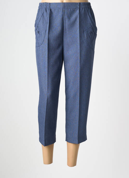 Pantalon trei sferturi elasticitate mărime normală albastru PLURIELLES femme