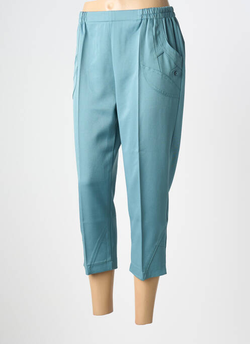 Pantalon trei sferturi elasticitate mărime normală verde PLURIELLES femme