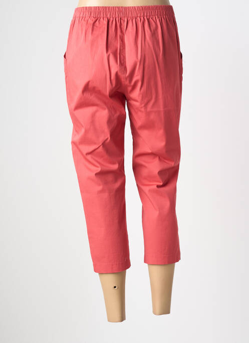 Pantalon trei sferturi talie elastică mărime normală roz PLURIELLES femme