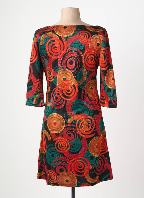 Rochie midi mâneci 3/4 mâneci 3/4 portocaliu VEGAS femme