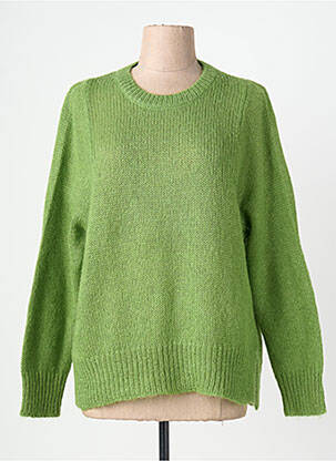 Pulover croială cambrată mâneci lungi verde BELLA JONES femeie