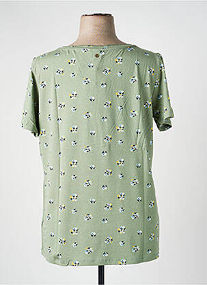 Tricou croială dreaptă mâneci scurte verde SHEEGO femeie