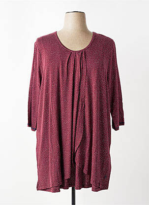 Top guler rotund mâneci 3/4 violet SHEEGO femeie