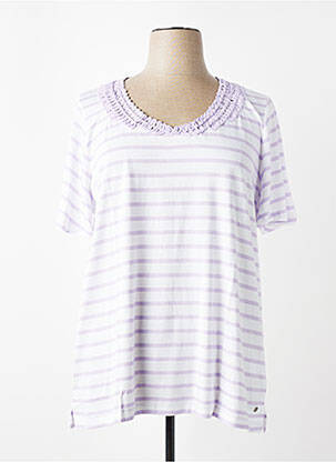 Tricou croială dreaptă mâneci scurte violet SHEEGO femeie