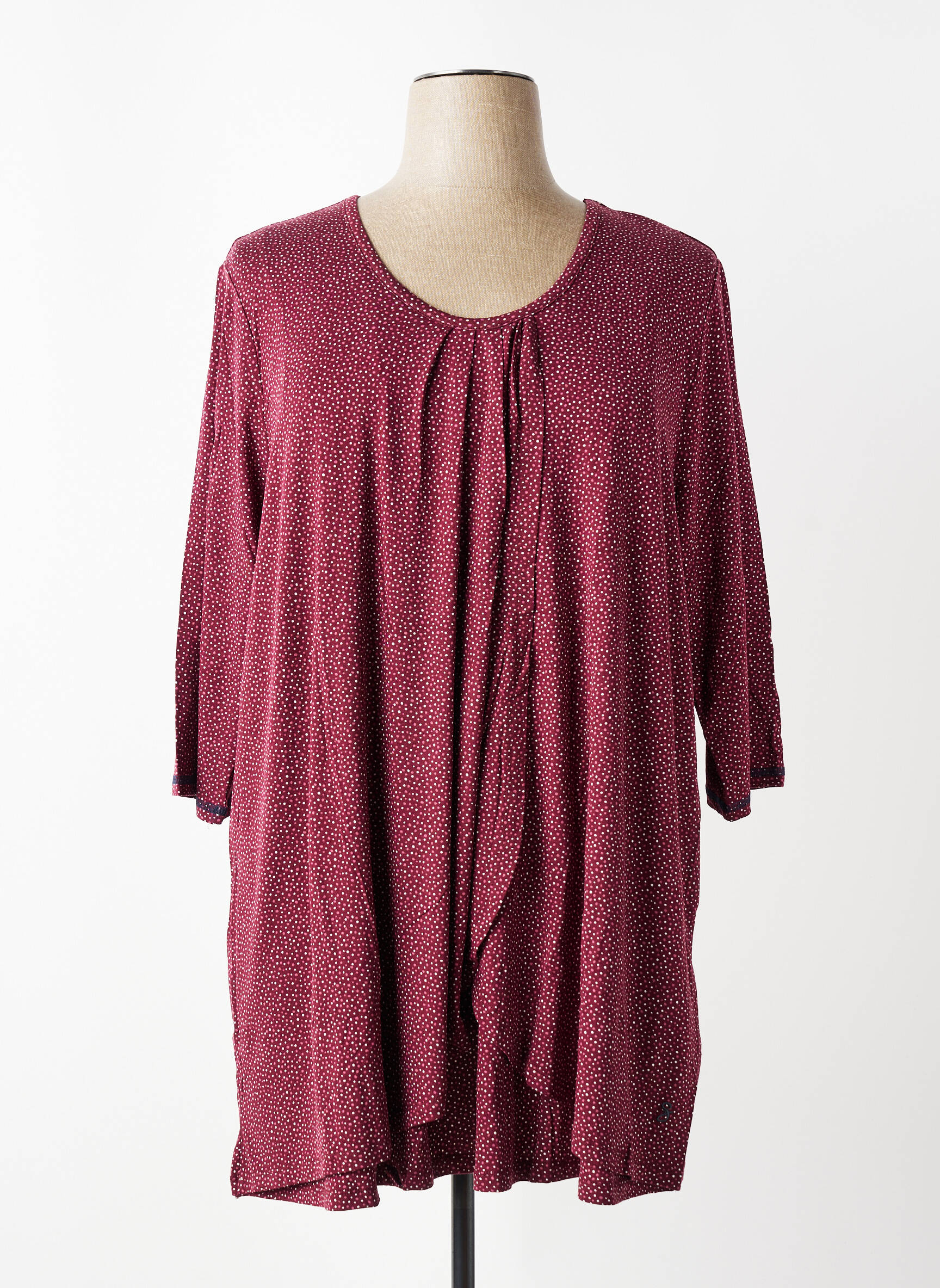 Top guler rotund mâneci 3/4 violet SHEEGO femeie