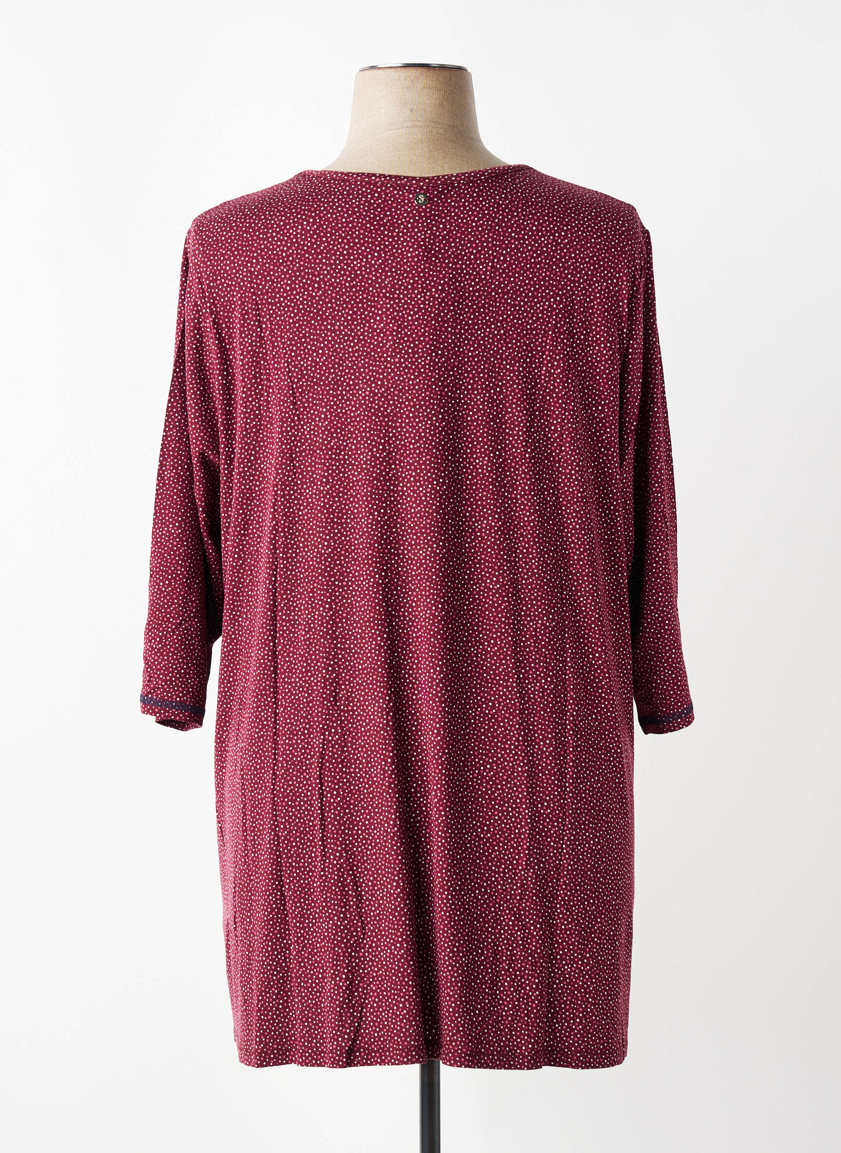Top guler rotund mâneci 3/4 violet SHEEGO femeie