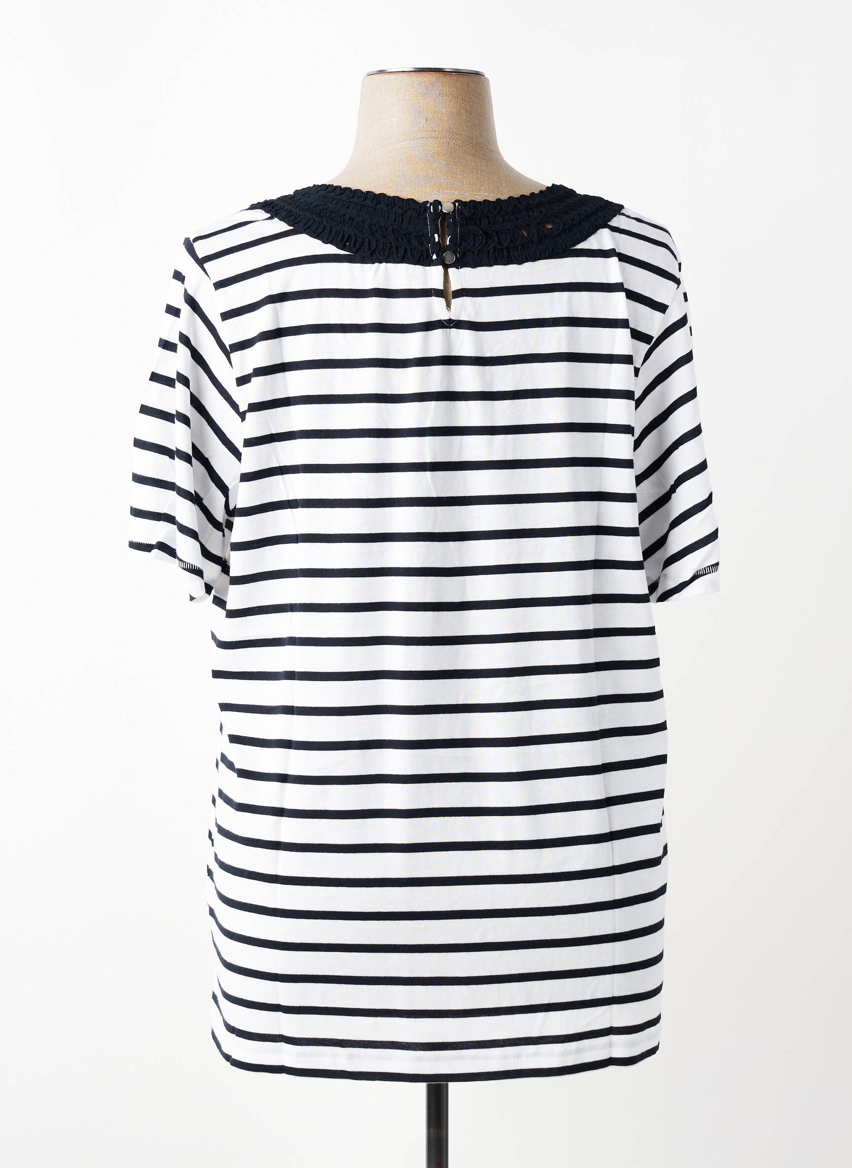 Tricou croială dreaptă mâneci scurte negru SHEEGO femeie