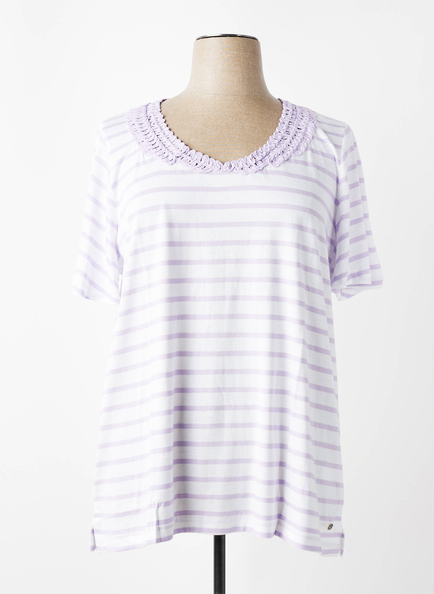 Tricou croială dreaptă mâneci scurte violet SHEEGO femeie