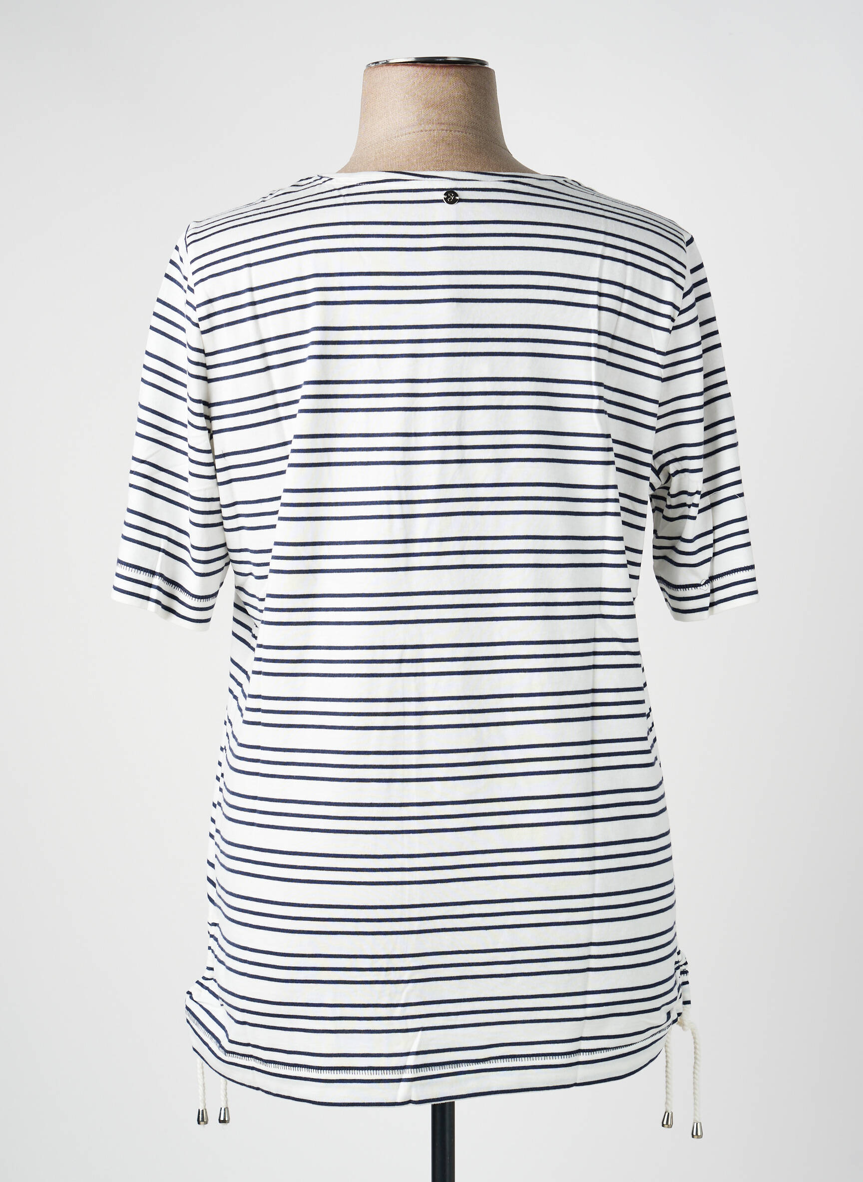 Tricou croială dreaptă mâneci scurte alb SHEEGO femeie