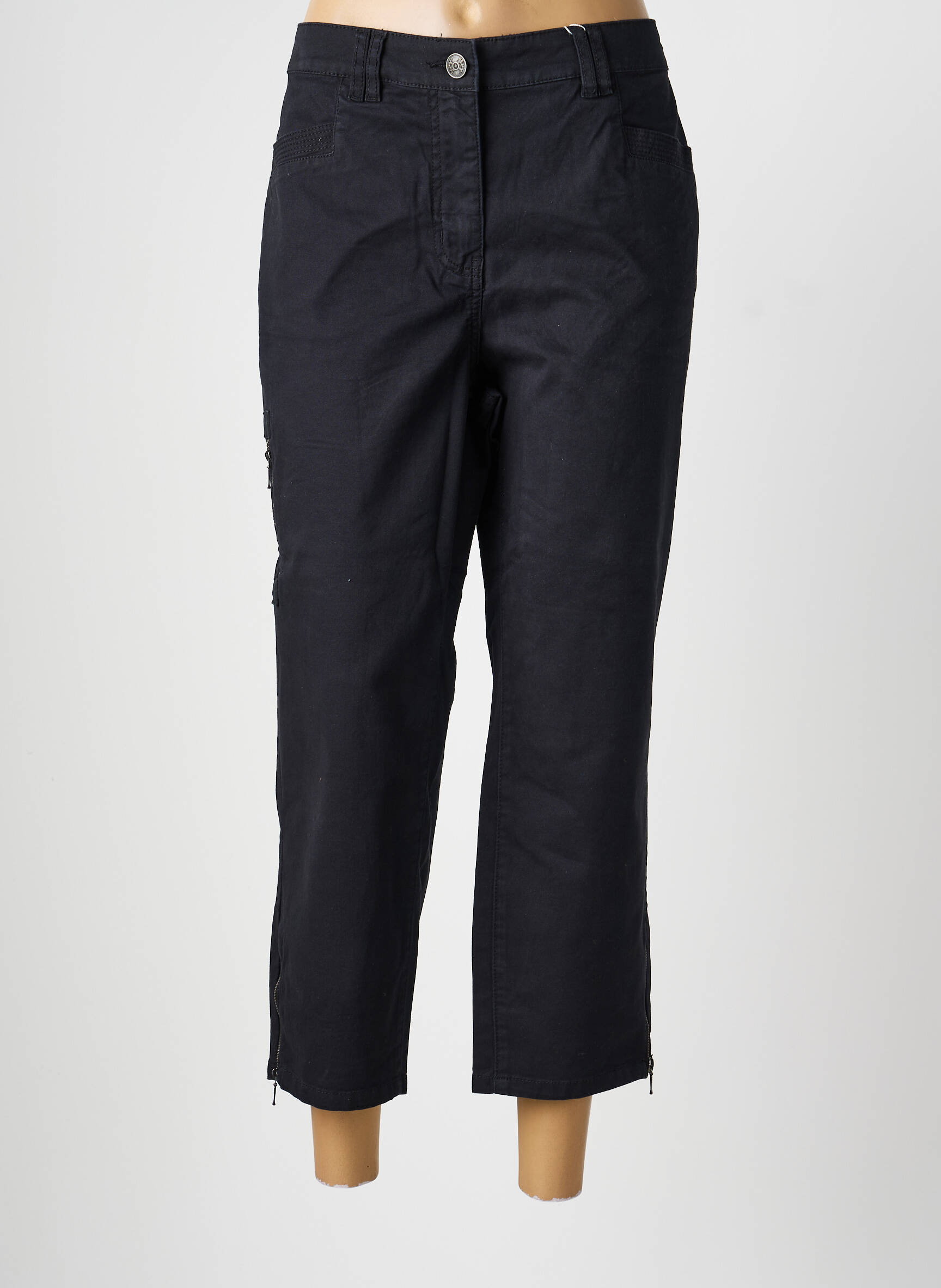 Pantalon trei sferturi elasticitate mărime normală negru SHEEGO femeie