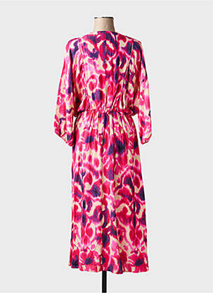 Rochie lungă mâneci lungi mâneci lungi roz JULIE GUERLANDE femeie