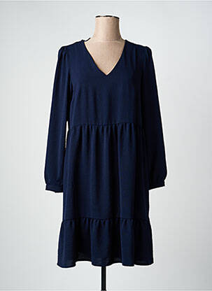 Rochie midi mâneci lungi mâneci lungi albastru JULIE GUERLANDE femeie