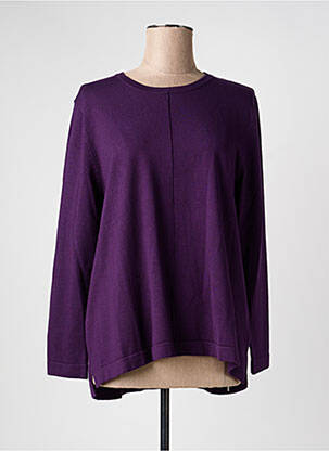 Pulover guler rotund mâneci lungi violet SCORZZO femme