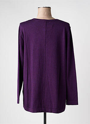 Pulover guler rotund mâneci lungi violet SCORZZO femeie