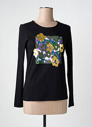 Tricou mâneci lungi mâneci lungi negru JULIE GUERLANDE femeie