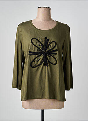 Tricou mâneci 3/4 mâneci 3/4 verde JULIE GUERLANDE femeie