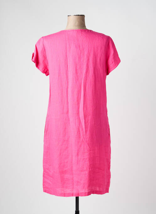 Rochie midi mâneci scurte mâneci scurte roz DEVERNOIS femme